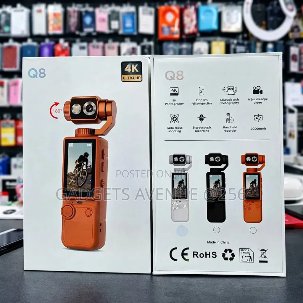 Q8 Ultra Hd Handheld Camera180-degree Rotating Gimbal Stabilizer