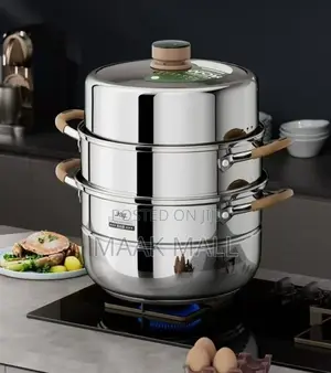 3 Layer Stainless Steel Food Steamer With Timer