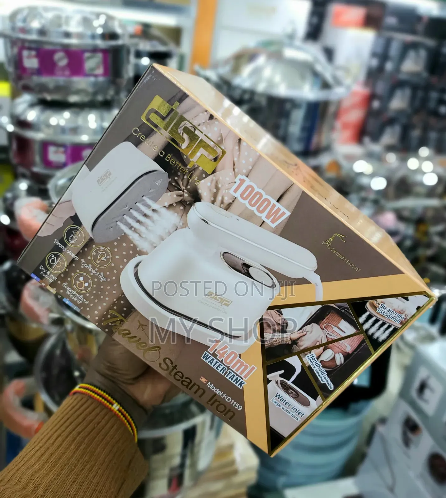 DSP Portable Electric Steam Iron With a Rotating Arm