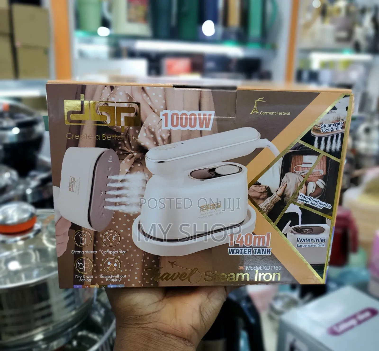 DSP Portable Electric Steam Iron With a Rotating Arm