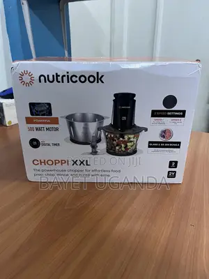 Nutricook 2+2 L XXL Glass Ss Chopper and Mincer, 500w