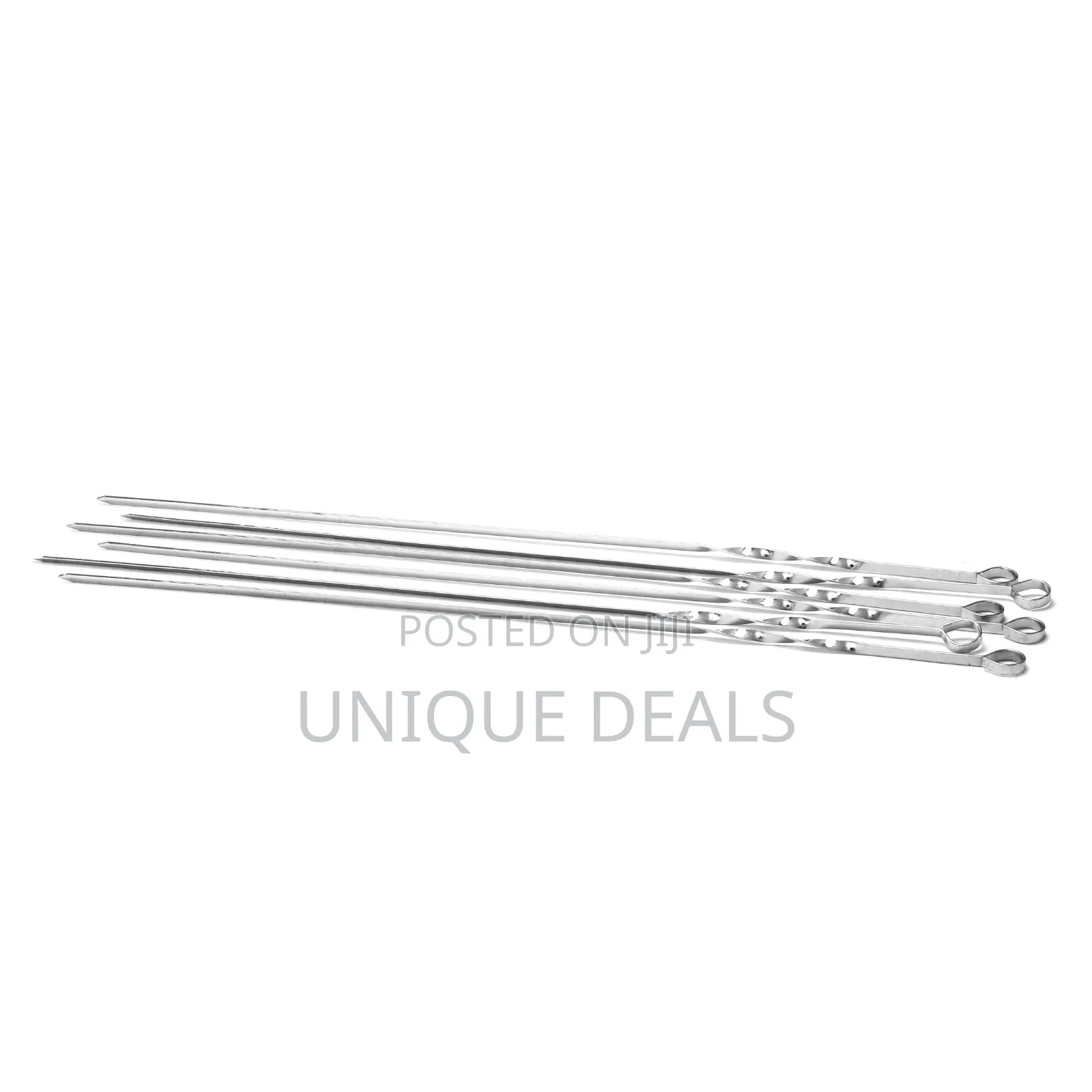 10pcs Extra Wide Flat Skewers Stainless Steel Barbecue Sticks