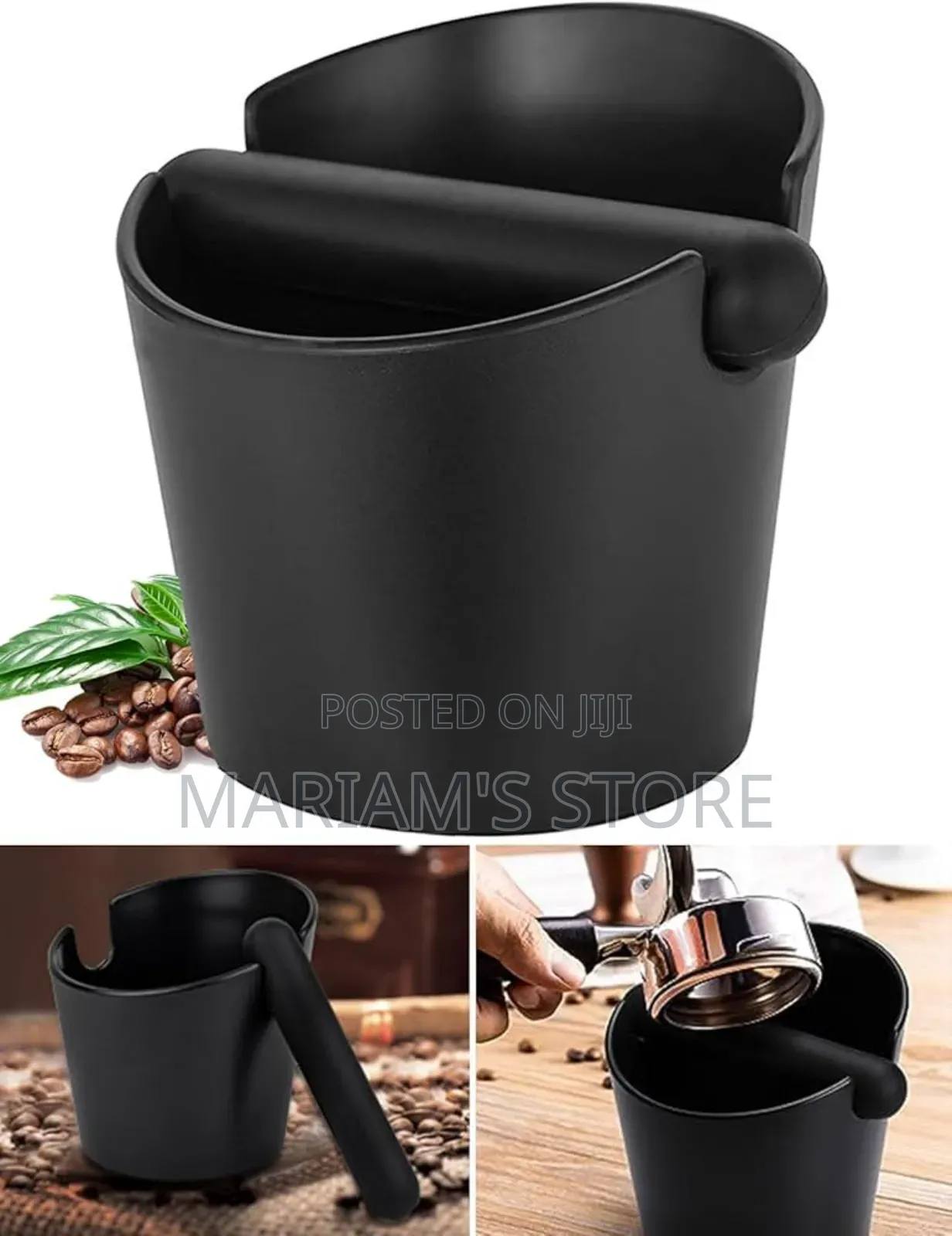 Black Espresso Knock Box With A Removable Knock.