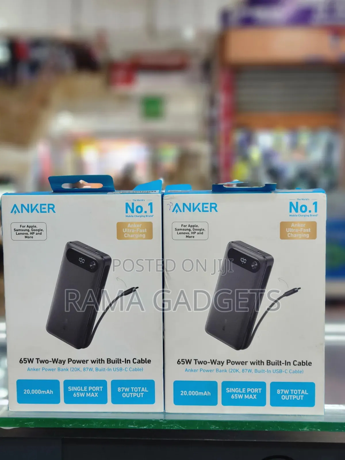 Anker Power Bank (, 87w, Built-in Usb-C Cable).