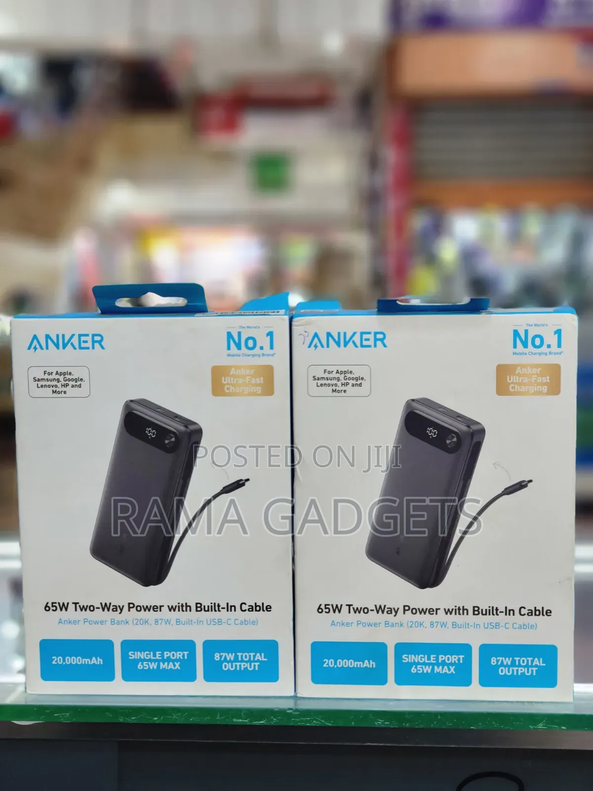 Anker Power Bank (, 87w, Built-in Usb-C Cable).