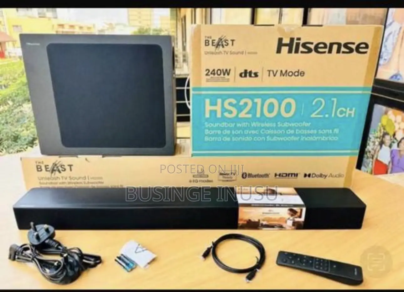 Brand New Hisense Hs2100 240w 2.1ch the Beast Sound Bar Available