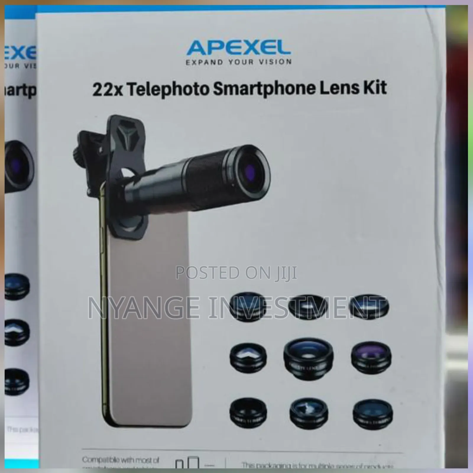 Apexel 22x Telephoto Smartphone Lens Kit. Ken Kit for Smart Phones