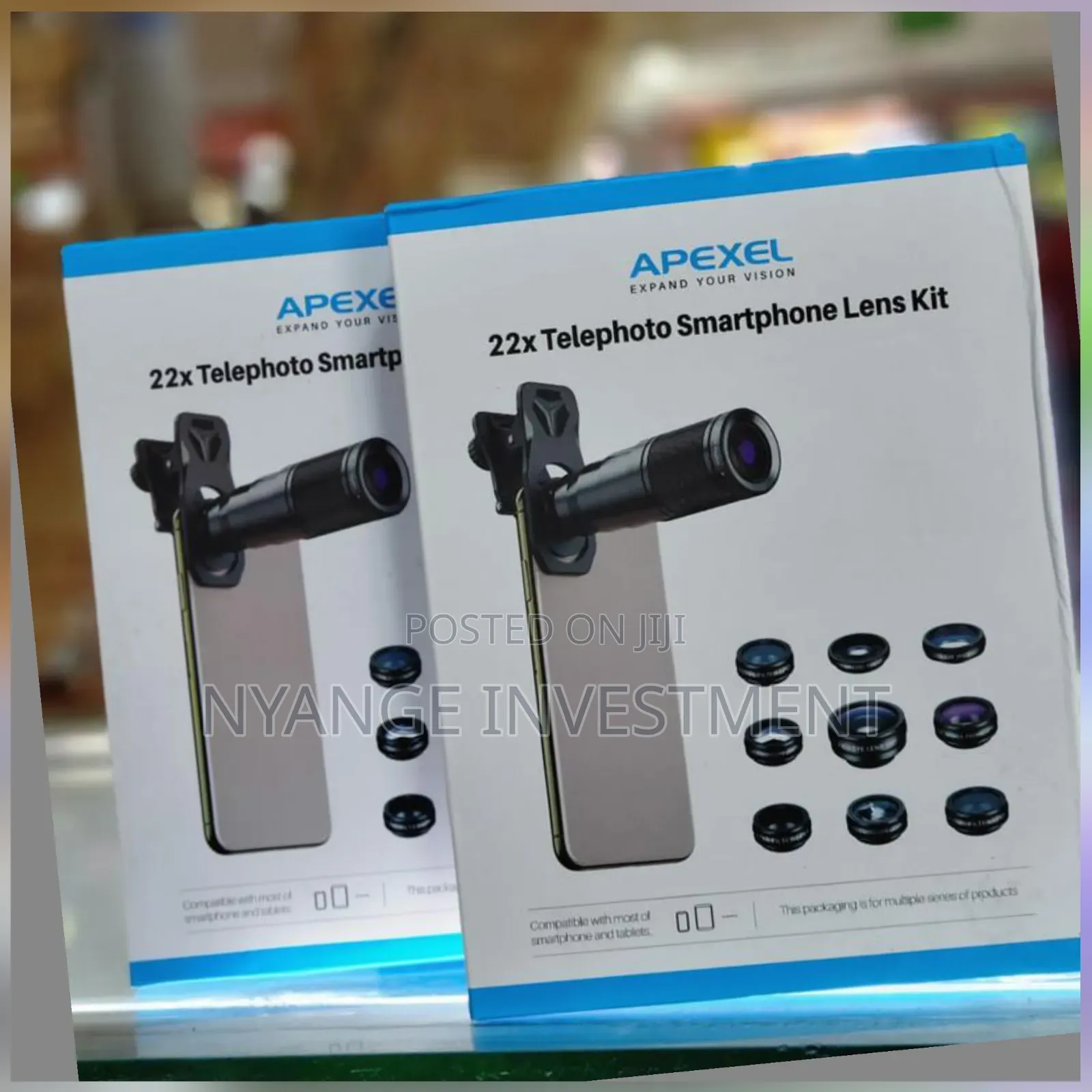 Apexel 22x Telephoto Smartphone Lens Kit. Ken Kit for Smart Phones