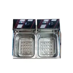 Heavy Duty Stainless Steel Electric Double Deep Frying Machine Designs