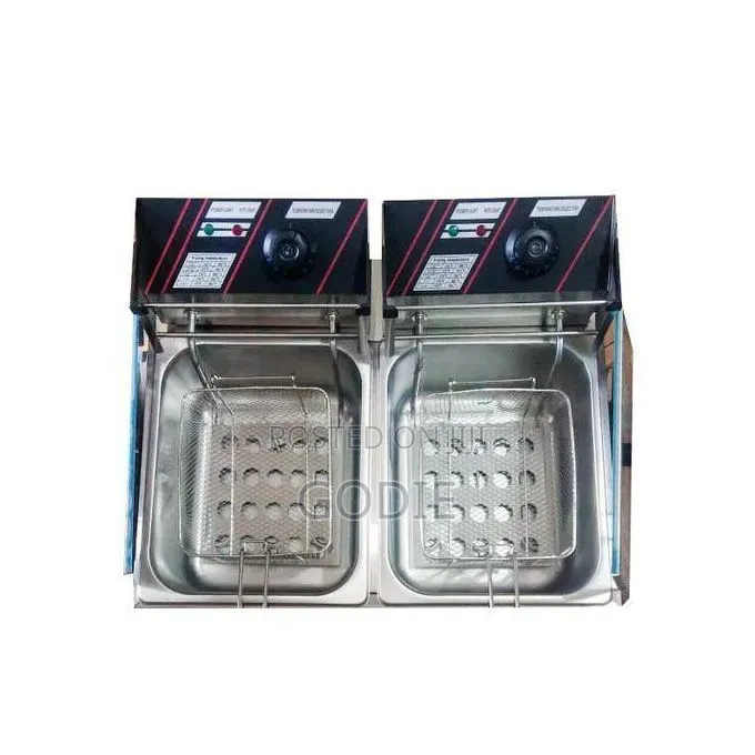 Heavy Duty Stainless Steel Electric Double Deep Frying Machine Designs