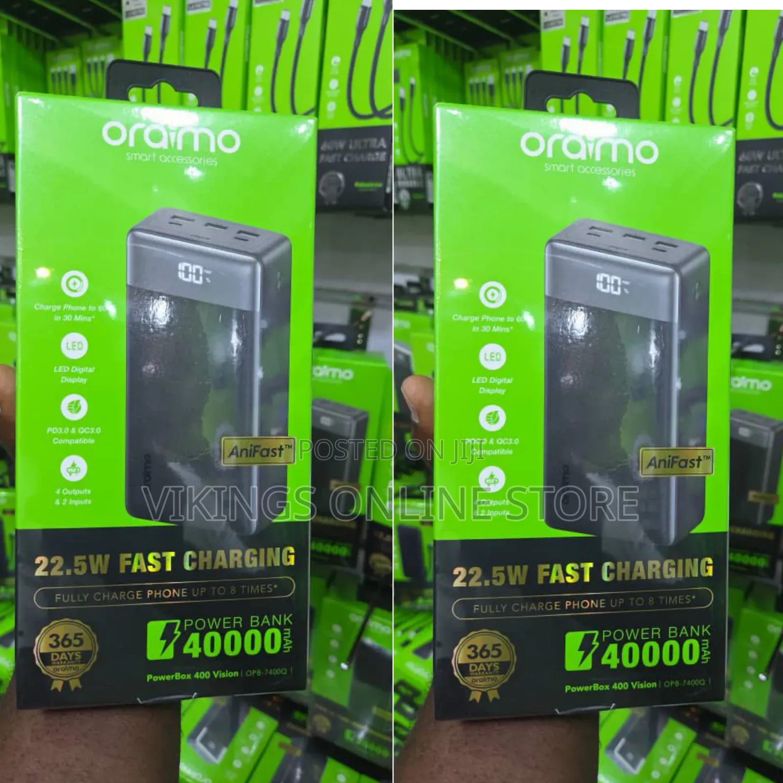 Oraimo Powerbox 400 Vision, a 40,000mah Power Bank