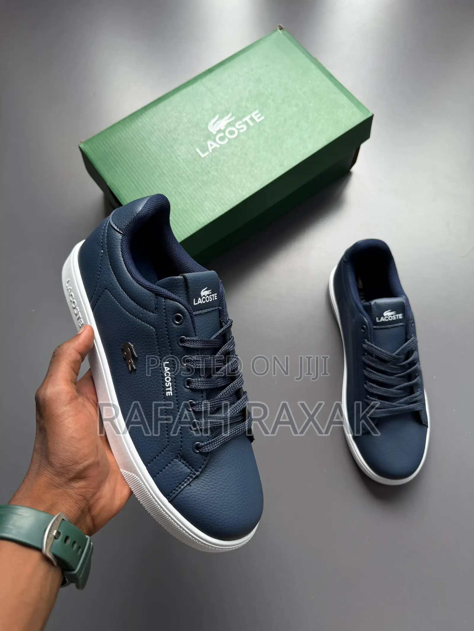 Navy Blue Version of Lacoste Leather Men’S Shoes