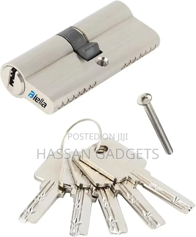 Door Lock Cylinder 70mm (35-35) With 5 Computer Keys Lock Anti-Rust