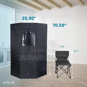 Assembled Portable Home Sauna Steam Box With a Chair