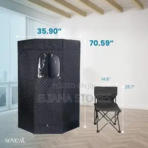 Assembled Portable Home Sauna Steam Box With a Chair
