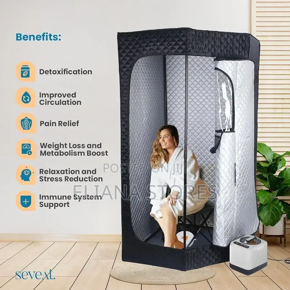 Assembled Portable Home Sauna Steam Box With a Chair