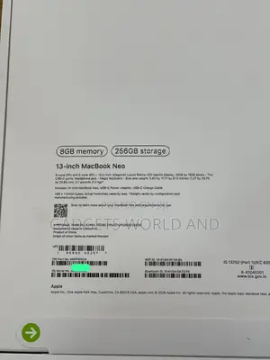 New Laptop Apple MacBook Neo 2026 8GB SSD 256GB