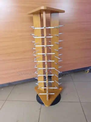 Triangluar Wood Sunglasses Display Stand - Holds 30 Glasses, 360°