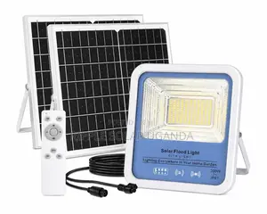 300w Solar Flood Light With 2 Panels Outdoor Security Light Kampala
