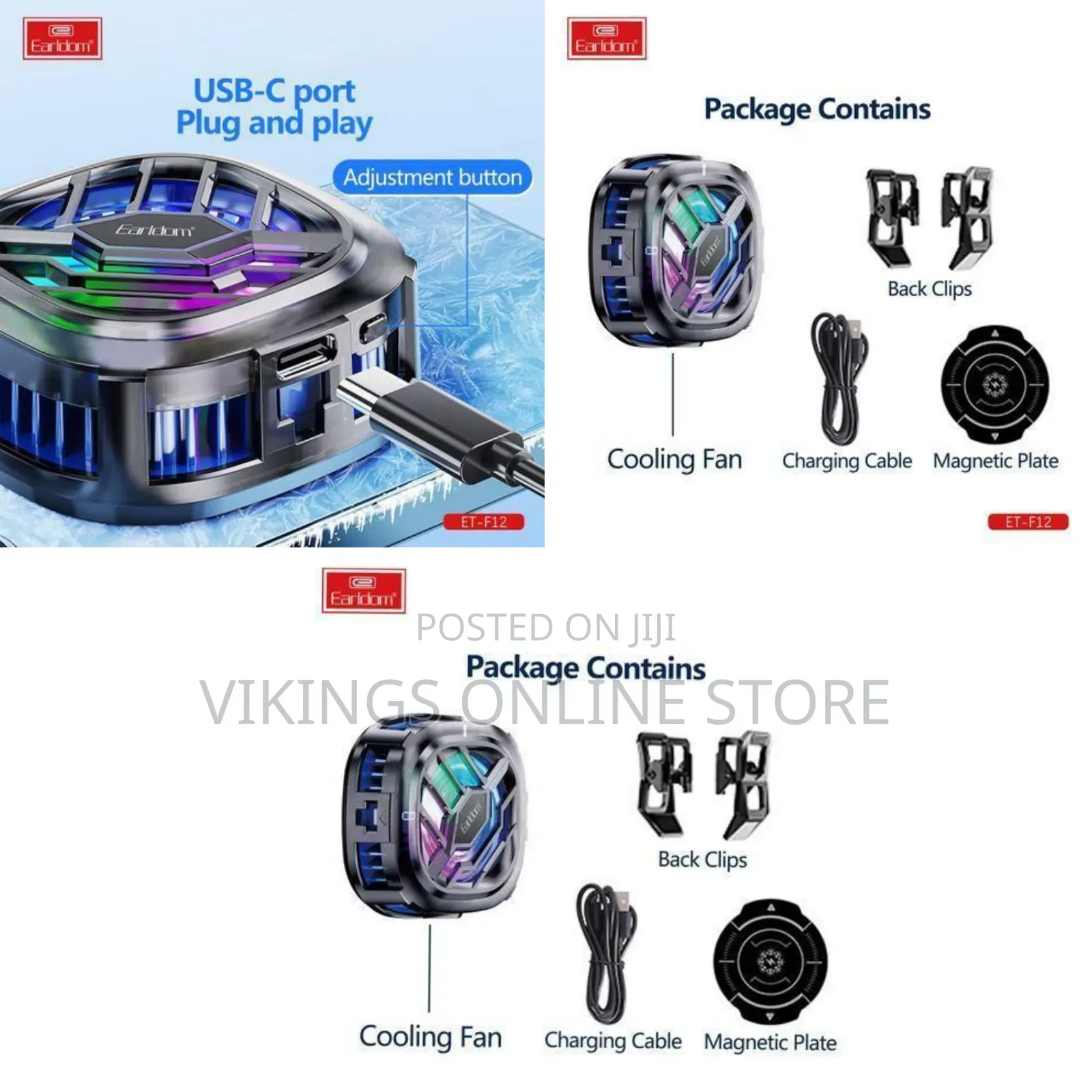 Earldom Magnetic Phone Game Cooler - Multicolor