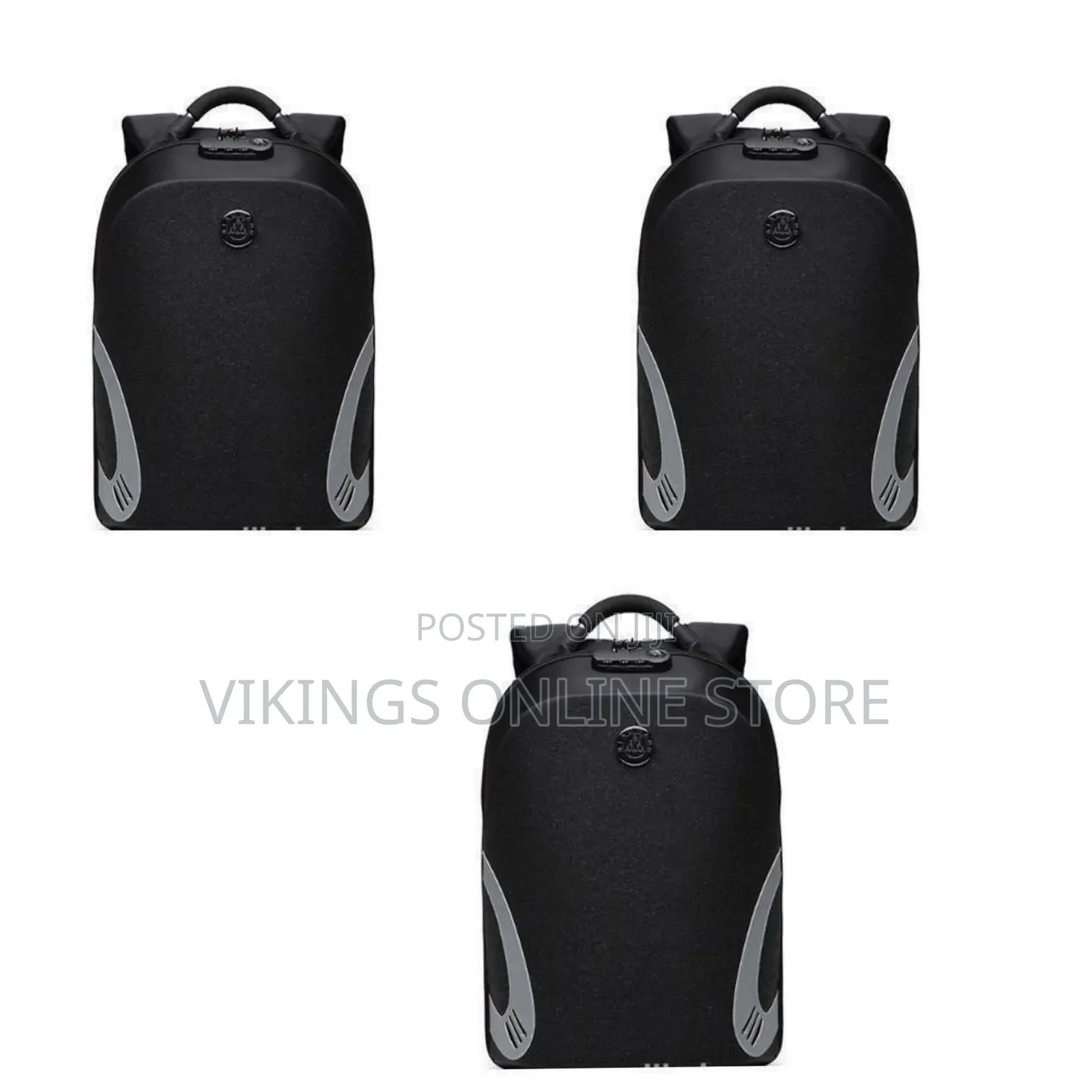 Laptop Backpack With Security Lock - Black