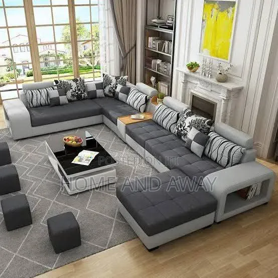 Sofas/10 Seaters Dual Colour Sectional U Sofa Sets Any Colour/Material