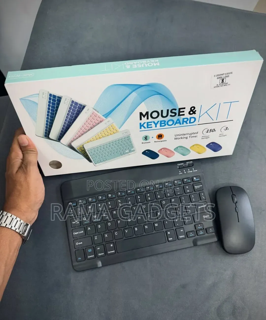 Rechargeable Wireless Bluetooth Keyboard and Mouse Combo Set