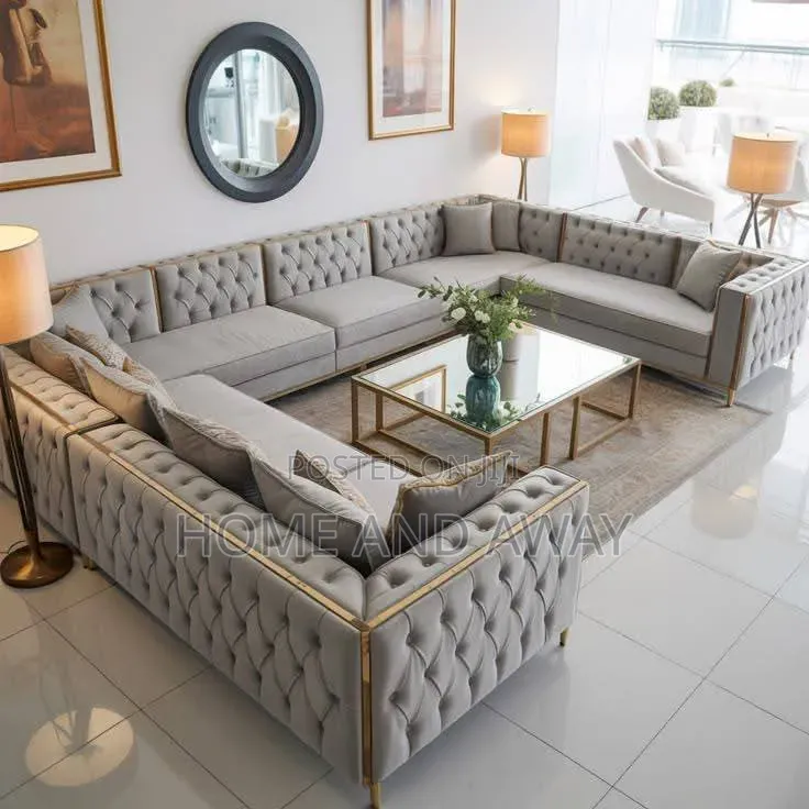Sofas/U Shape Box Chesterfield Sofa Couches in Any Colour or Material