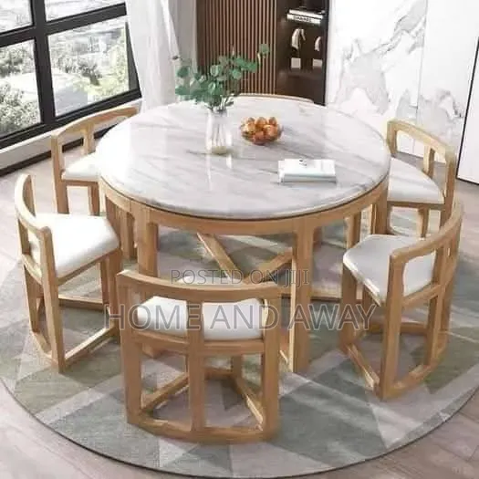 Dining Sets/Italian Round Wooden Dining Table Sets in Any Colour