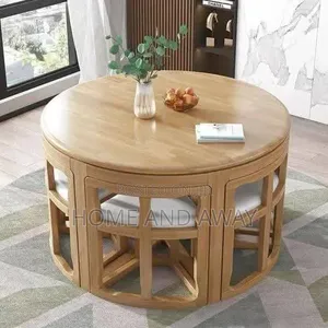 Dining Sets/Italian Round Wooden Dining Table Sets in Any Colour