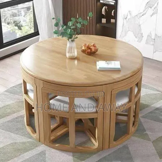Dining Sets/Italian Round Wooden Dining Table Sets in Any Colour