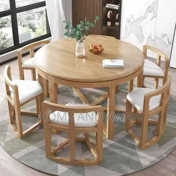 Dining Sets/Italian Round Wooden Dining Table Sets in Any Colour