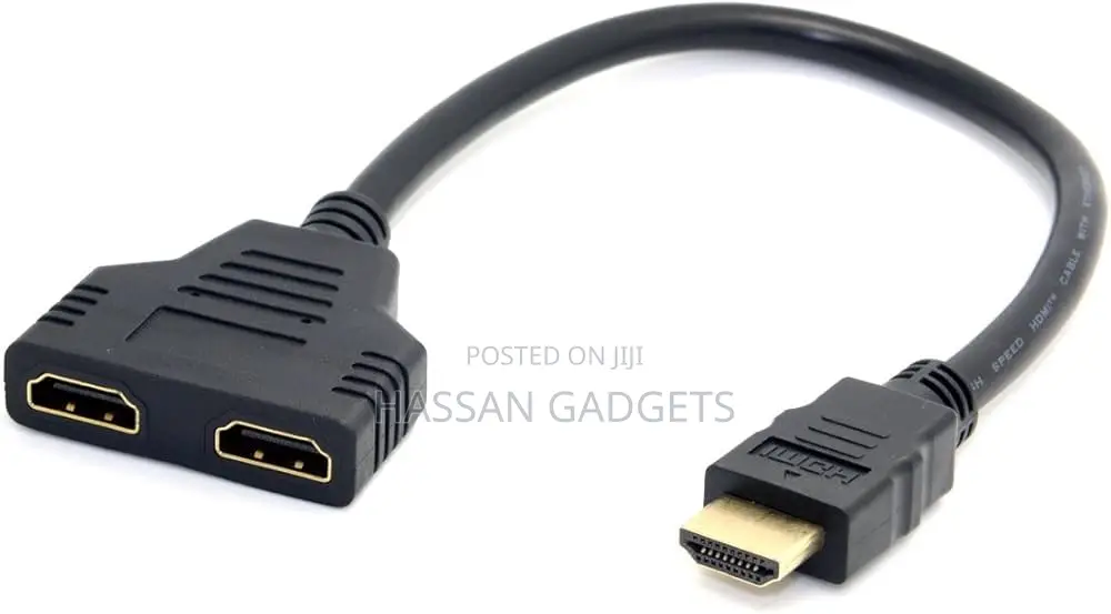 Hdmi Male to 2 Hdmi Female 1 in 2 Out Splitter Cable Adapter Converter
