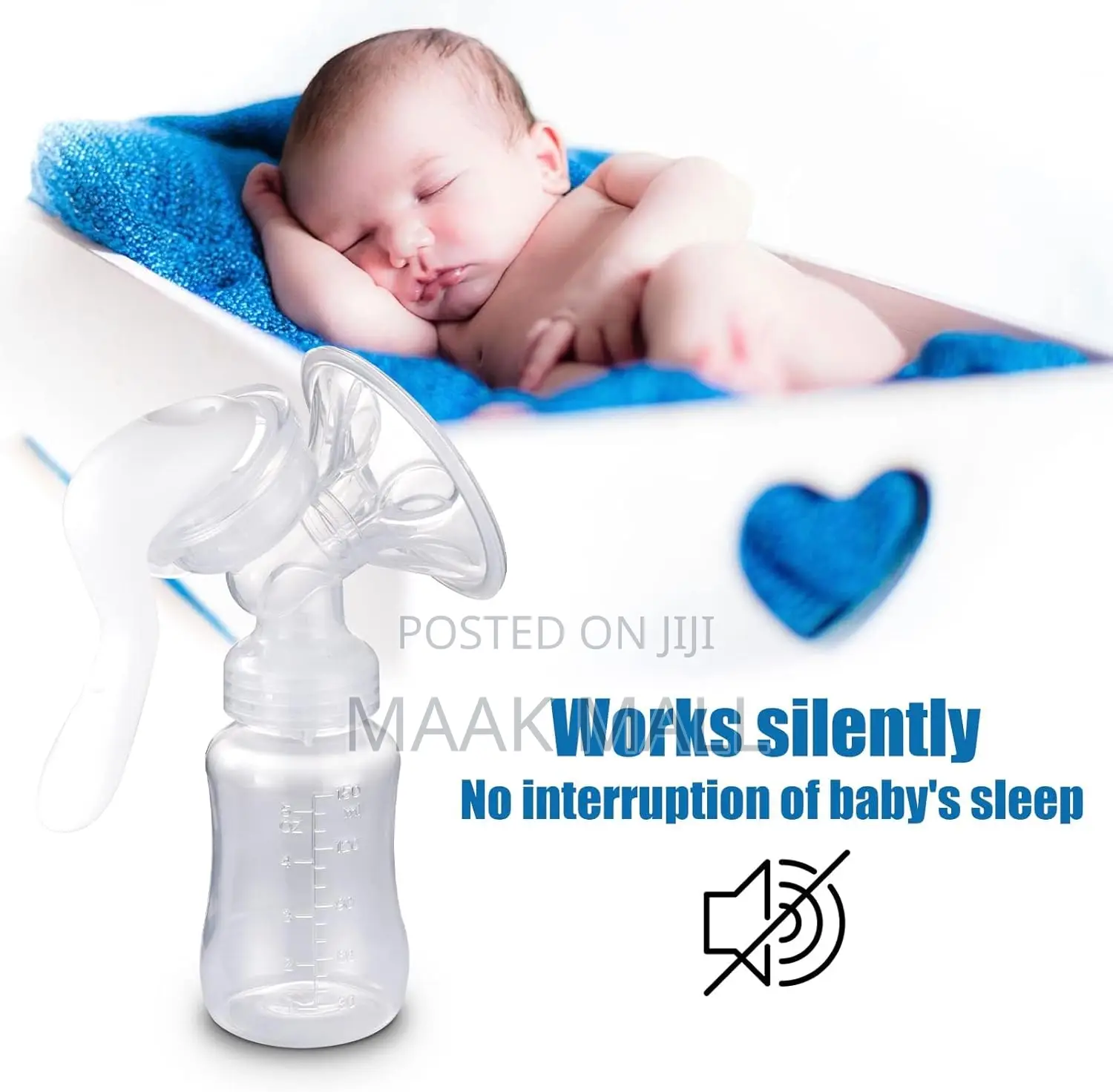 Manual Breast Pump, Adjustable Suction Silicone Hand Pump