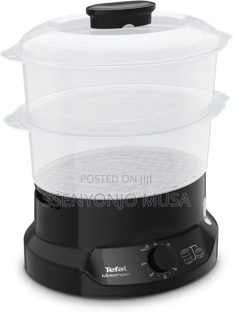 Tefal Food Steamer Cooker 6l Vc1398 – 800w, 2-Tier Bpa-Free Bowls.