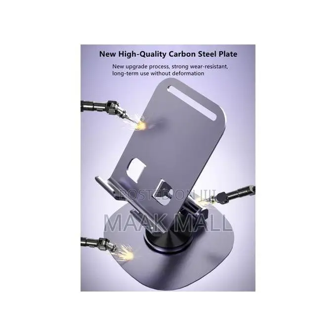 Purple Metal Desktop Phones Tablets Holder Foldable Stand