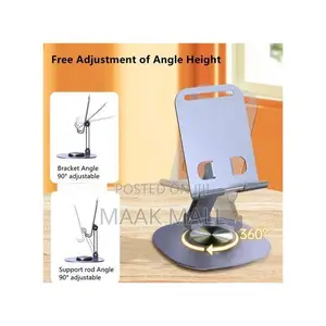 Purple Metal Desktop Phones Tablets Holder Foldable Stand