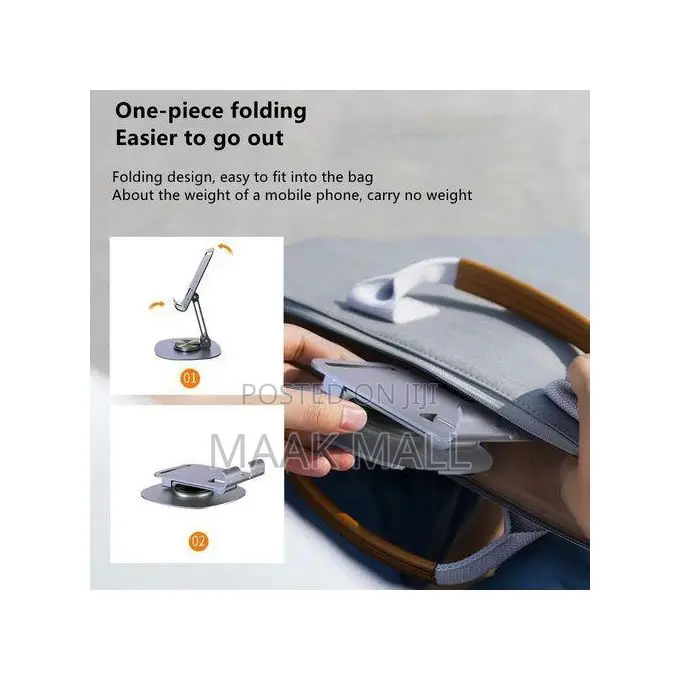 Purple Metal Desktop Phones Tablets Holder Foldable Stand