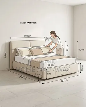 Beds/5 by 6 Velvet Beds in Any Colour of Choice From 1,200,000/-