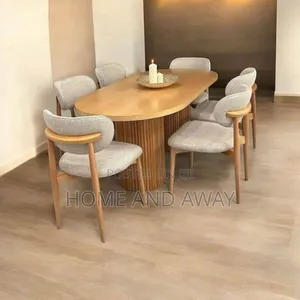 Dining Sets/American Wooden 6 Seaters Dining Table Sets in All Colours