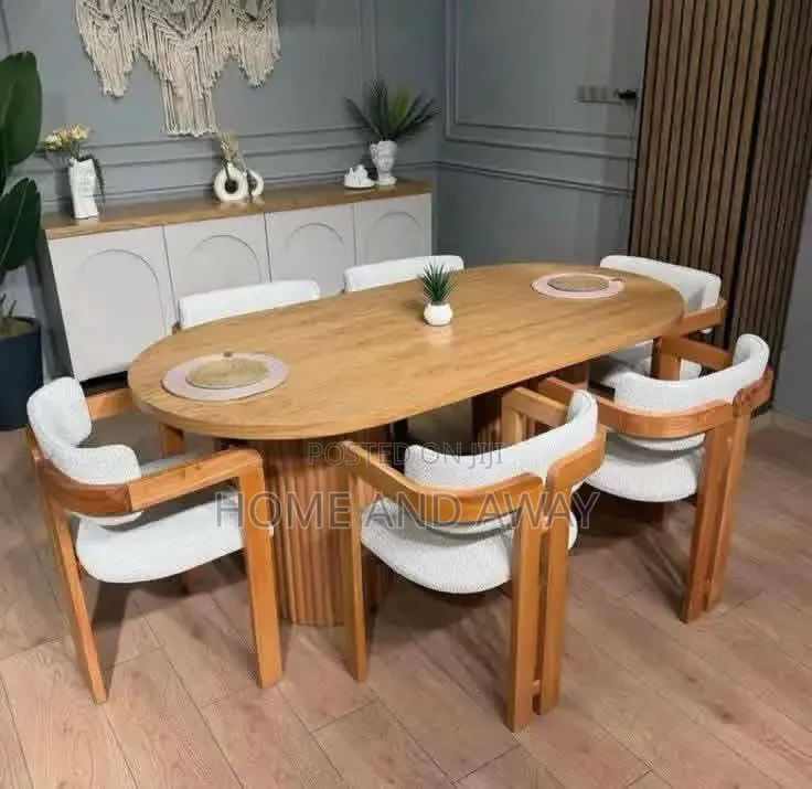 Dining Sets/American Wooden 6 Seaters Dining Table Sets in All Colours