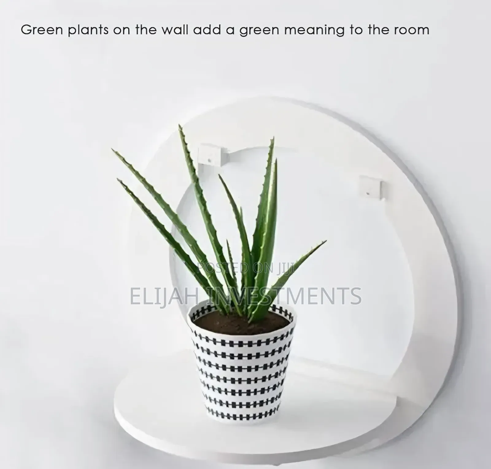 White Geometric Floating Wall Shelf