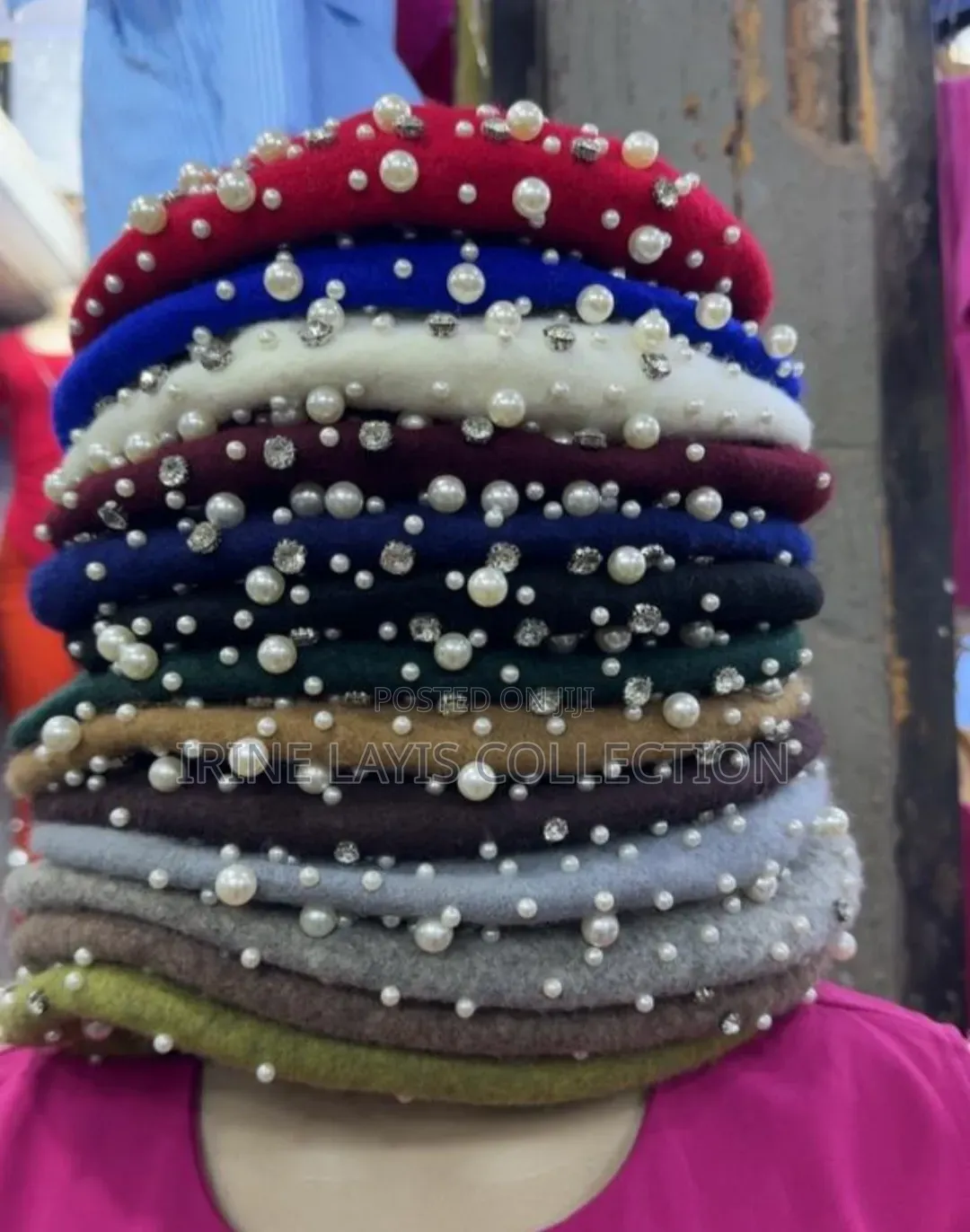 Women's Elegant Beaded Berets Caps