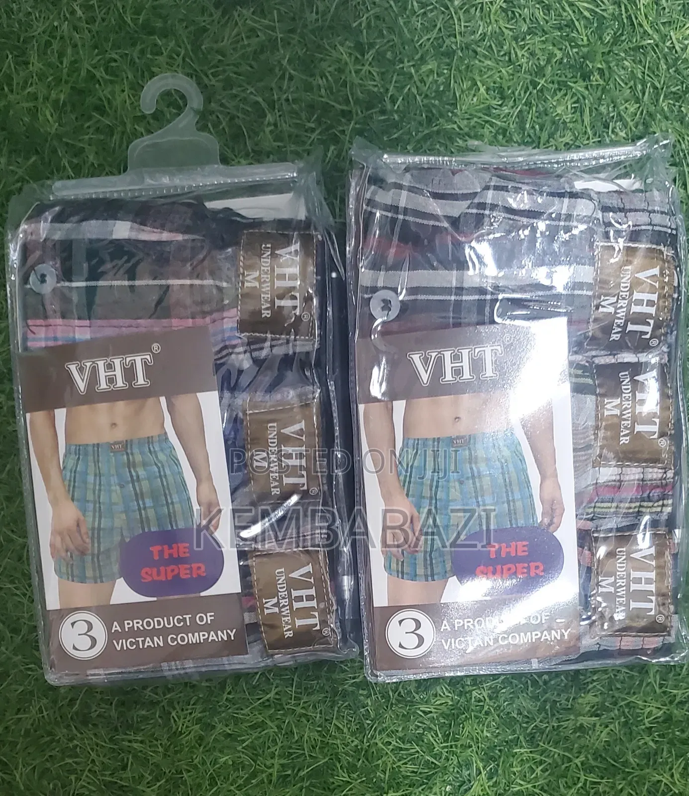VHT Brand Men's Cotton Woven Boxer Shorts(3pieces)