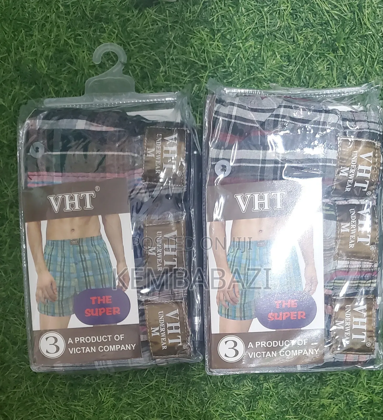 VHT Brand Men's Cotton Woven Boxer Shorts(3pieces)