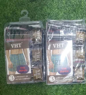 VHT Brand Men's Cotton Woven Boxer Shorts(3pieces)