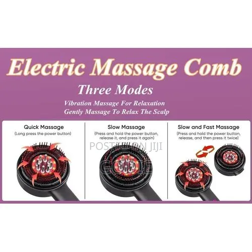 3 in 1 Electric Hair Oil Applicator Scalp Massager Comb,