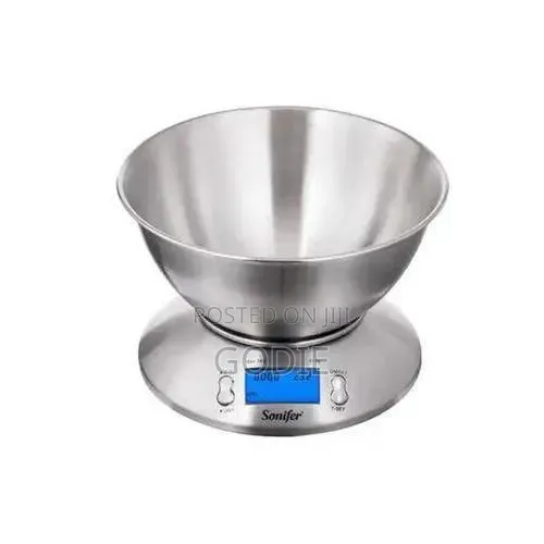 Sonifer Digital Kitchen Scale With Detachable Stainless Steel Bowl
