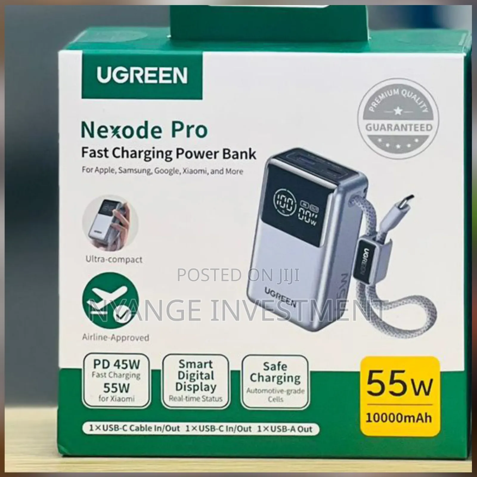 Ugreen Nexode Pro 10,000mah Power Bank 55w . Fast Charge Power Bank