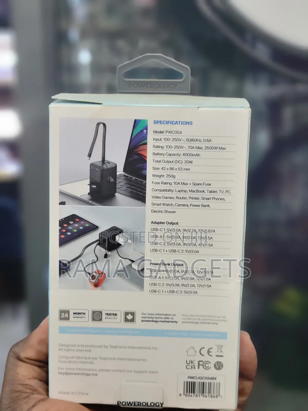 Powerology 2500w Universal Travel Adapter
